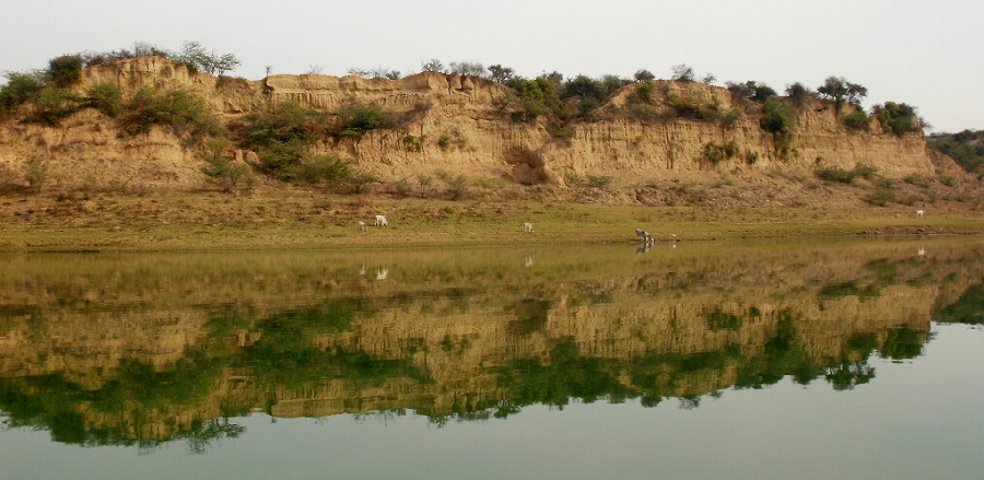 Chambal Ravines overlooking the Chambal River